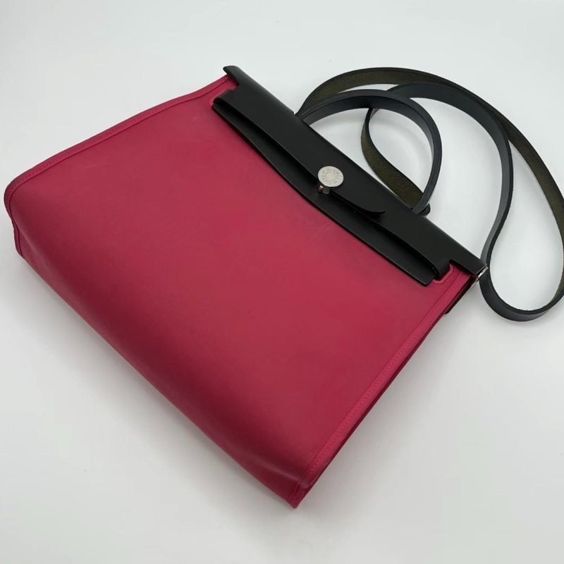 HERMES 黑紅拼色herbag31 31*25*11 98新配件塵袋鑰匙鎖-2