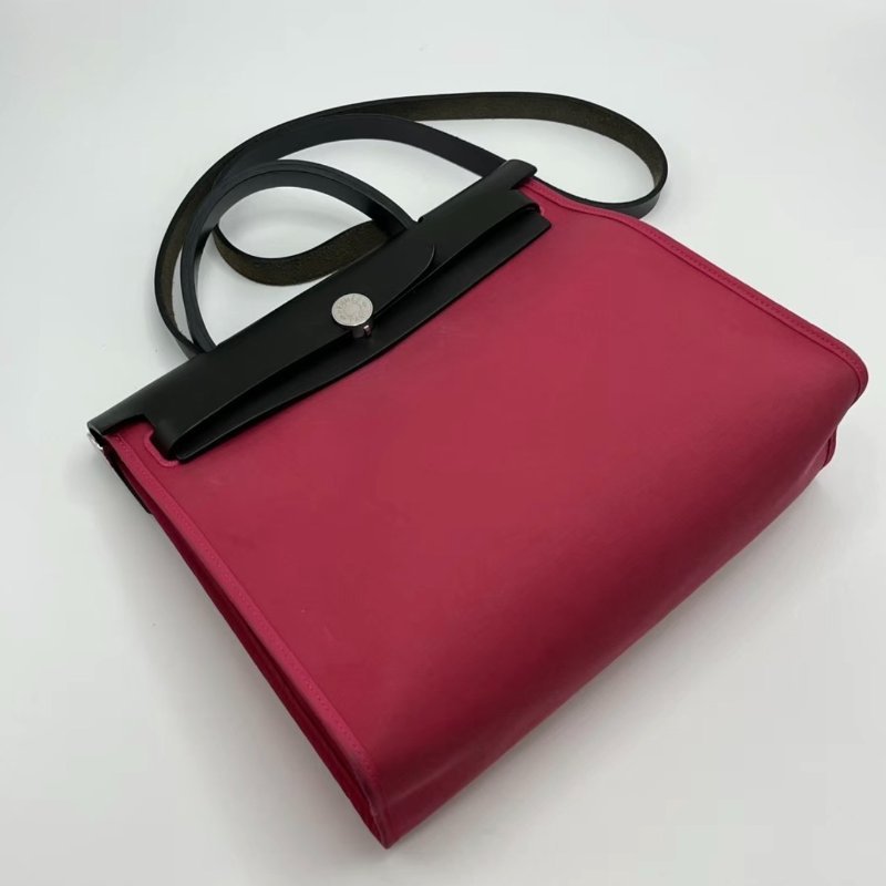 HERMES 黑紅拼色herbag31 31*25*11 98新配件塵袋鑰匙鎖-4