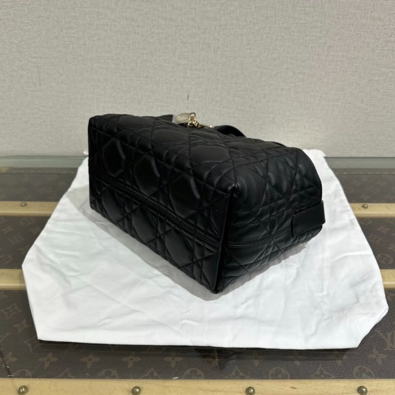 DIOR 黑金toujours藤格紋小號手提子母托特包23*15.5*12 全新閒置配件盒子塵袋-4