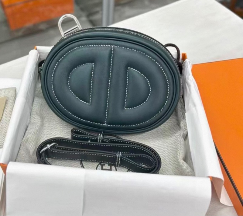 Hermes 6O松柏綠in the loop豬鼻子胸包,Y刻,swift,全套閒置新21年票,無瑕疵-1
