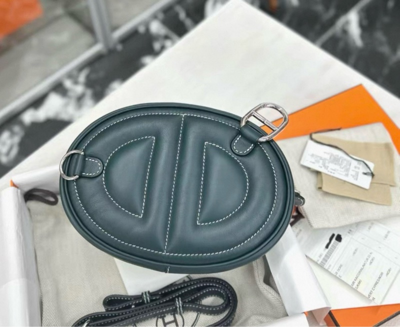 Hermes 6O松柏綠in the loop豬鼻子胸包,Y刻,swift,全套閒置新21年票,無瑕疵-3