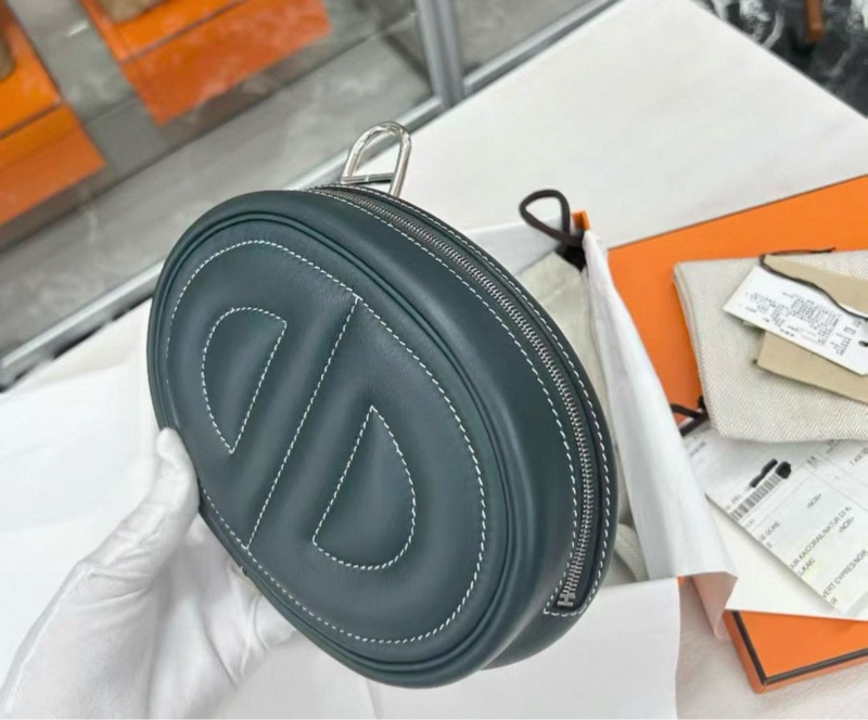 Hermes 6O松柏綠in the loop豬鼻子胸包,Y刻,swift,全套閒置新21年票,無瑕疵-8