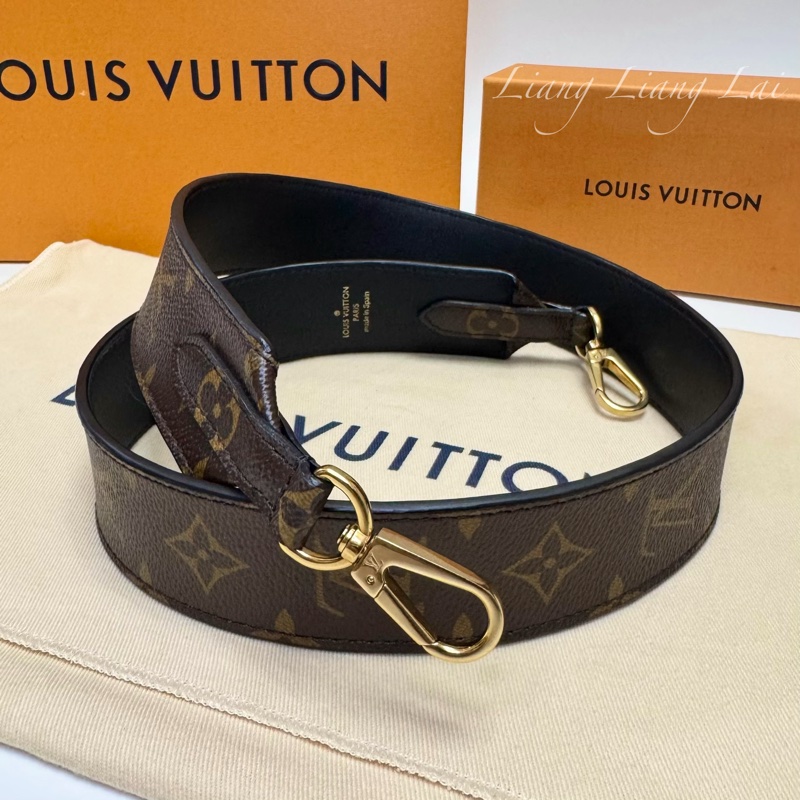 Louis Vuitton LV Monogram 黑色肩背帶-0