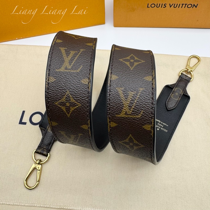 Louis Vuitton LV Monogram 黑色肩背帶-5
