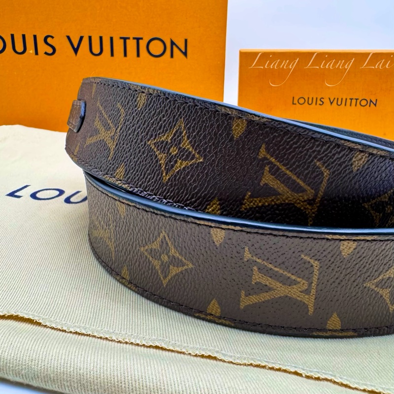Louis Vuitton LV Monogram 黑色肩背帶-6