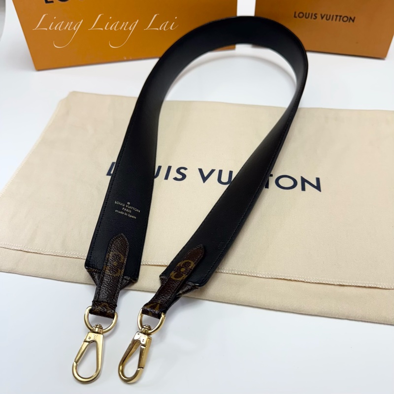 Louis Vuitton LV Monogram 黑色肩背帶-8