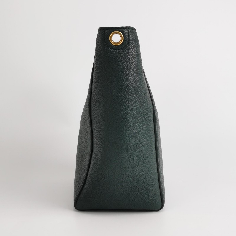 Celine Sangle Bucket小號牛皮綠色肩背包-2