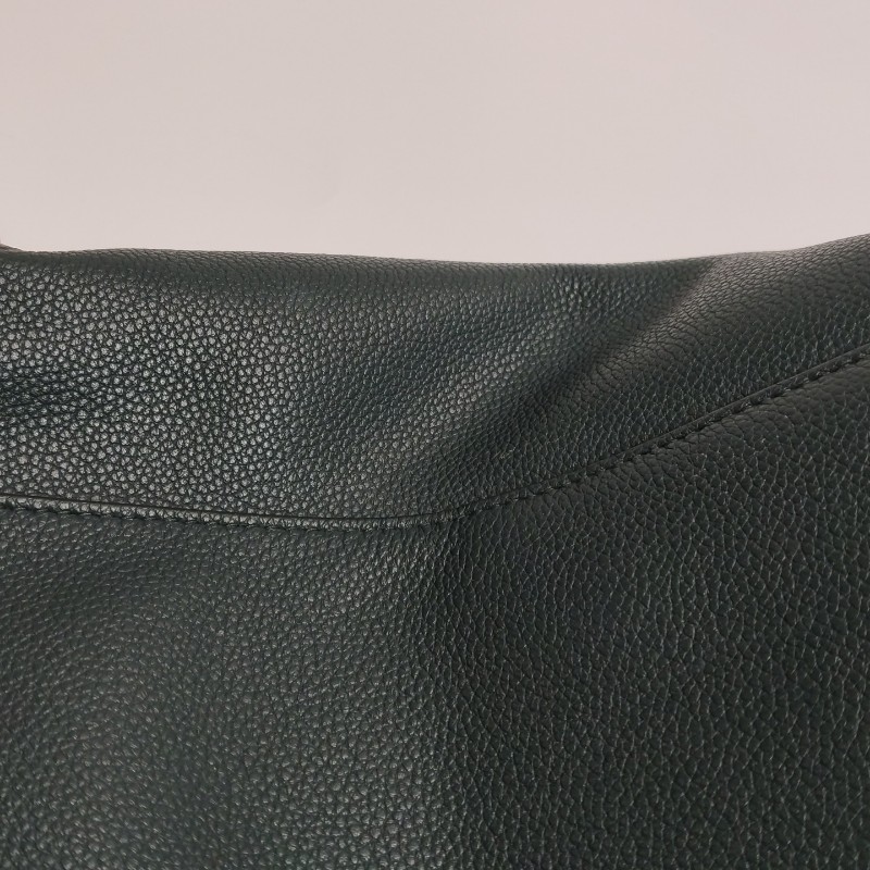 Celine Sangle Bucket小號牛皮綠色肩背包-15