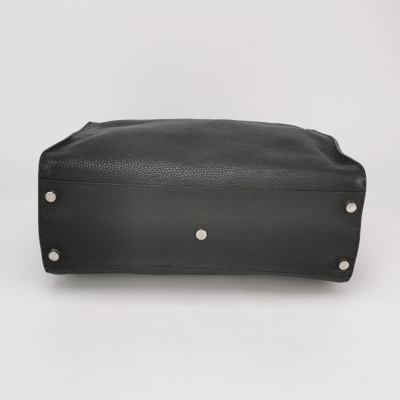 Fendi Peekaboo躲貓貓牛皮小惡魔圖案扭鎖斜挎包單肩包-5