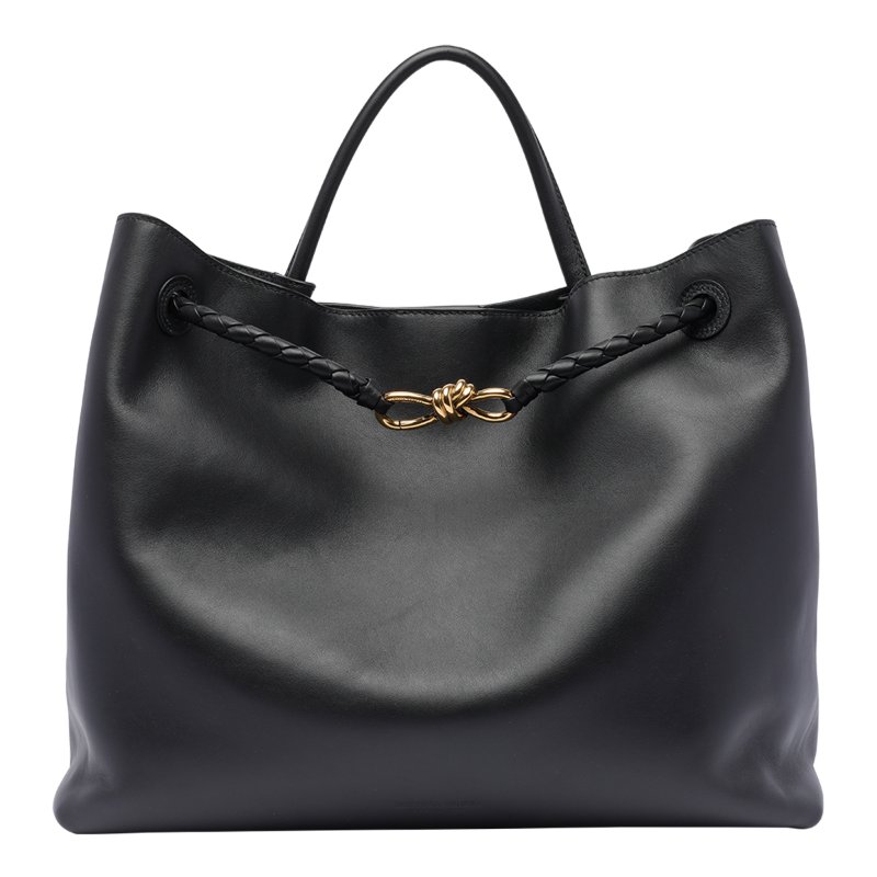 🎉新品好折扣✨Bottega Veneta 806010 大款絲緞小牛皮 Andiamo包 Black 黑色-7