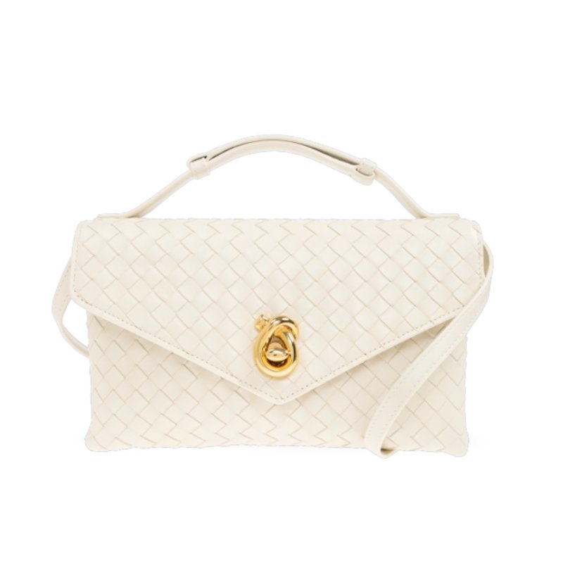 🎉新品好折扣✨Bottega veneta 817191 Knot Lock 信封手提斜背包 Sea Salt 奶油白-7