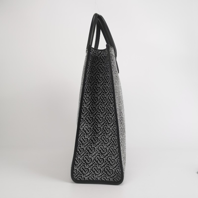 Burberry 牛皮TB標識印花斜挎包單肩包-3