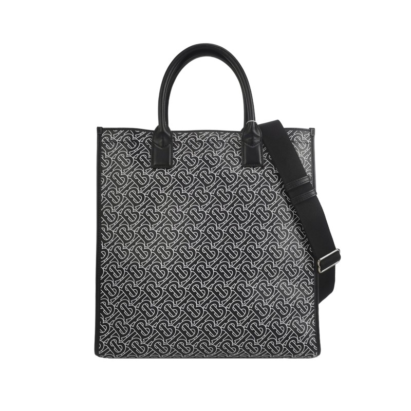 Burberry 牛皮TB標識印花斜挎包單肩包-4