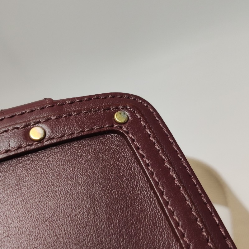 Chloe Roy小號牛皮純色穿孔圓環斜背包-14