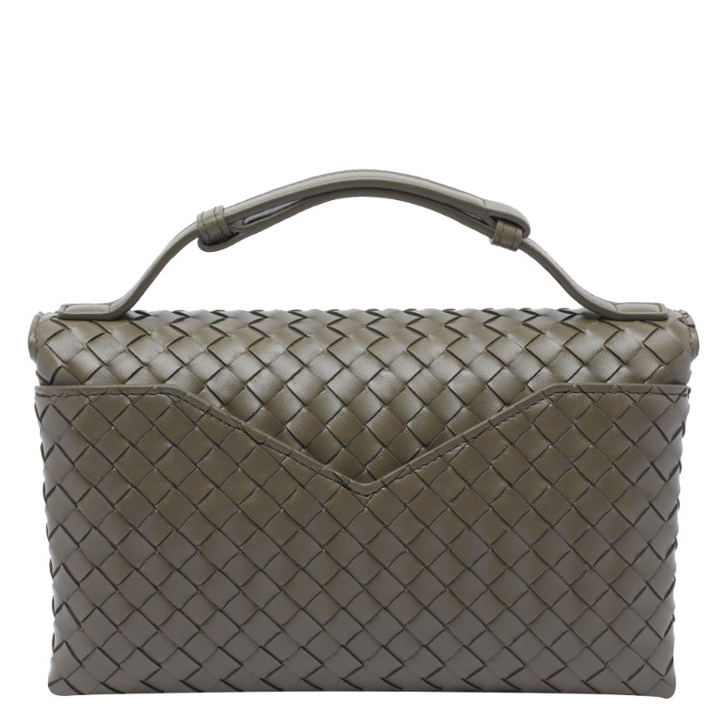 🎉新品好折扣✨Bottega veneta 817191 Knot Lock 信封手提斜背包 柏樹綠-5
