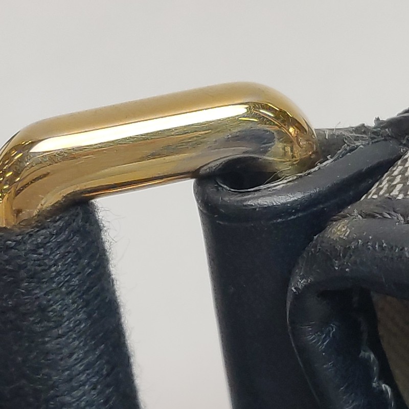 Loewe 牛皮拼帆布logo徽標斜背包-13