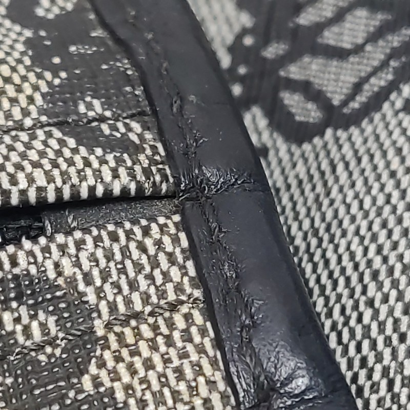 Loewe 牛皮拼帆布logo徽標斜背包-22