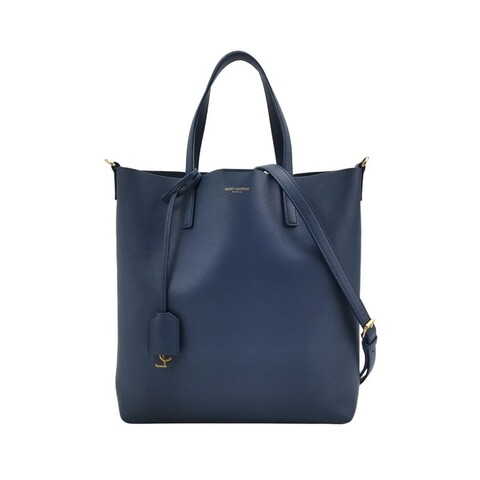 Saint Laurent Shopping迷你牛皮藍色字母 logo肩背包手提包