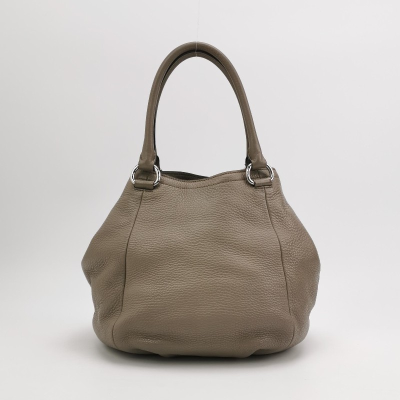 Prada 牛皮純色三角徽標肩背包手提包-3