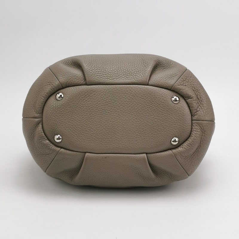 Prada 牛皮純色三角徽標肩背包手提包-4