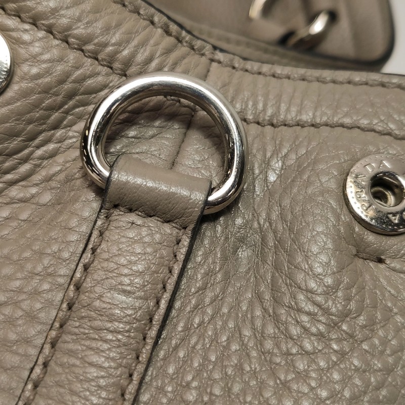 Prada 牛皮純色三角徽標肩背包手提包-10