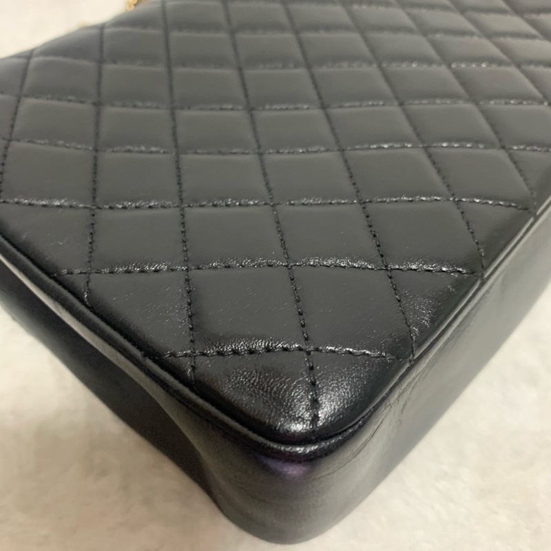 Chanel 黑金威斯敏斯特 珍珠鏈條包 底長25cm-9