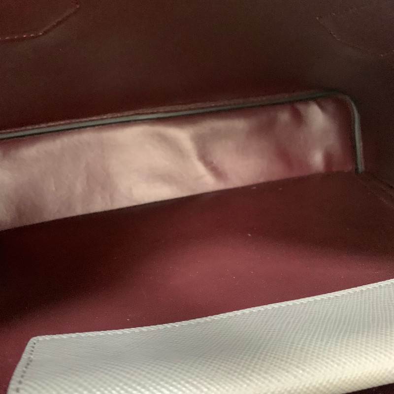 prada doublebag 灰色十字紋 肩背手提 底長32cm-13