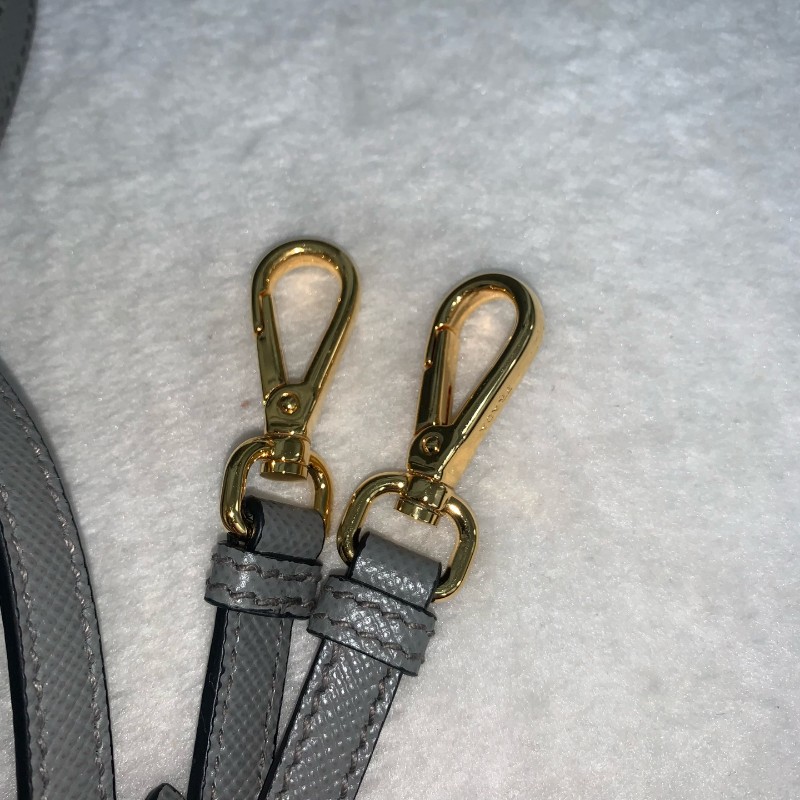 prada doublebag 灰色十字紋 肩背手提 底長32cm-14