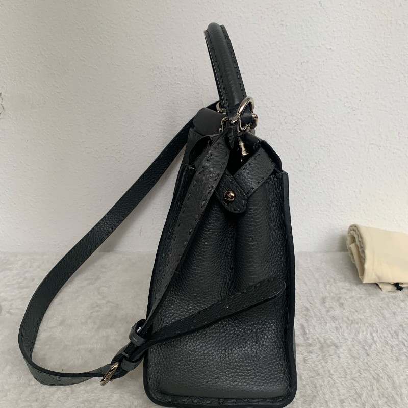 Fendi peekaboo 灰色全皮手提肩背 底長33cm-2