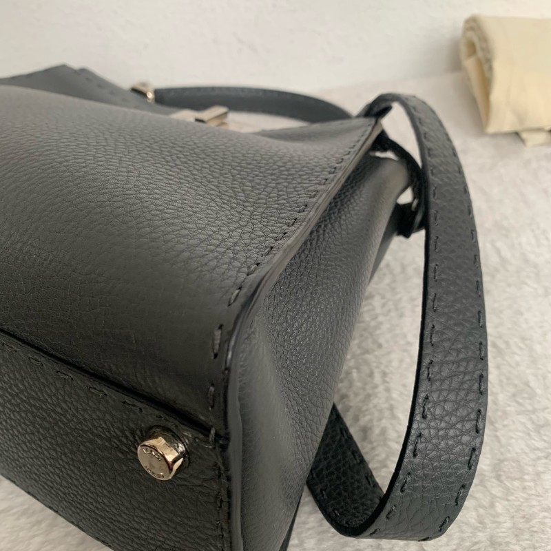 Fendi peekaboo 灰色全皮手提肩背 底長33cm-7
