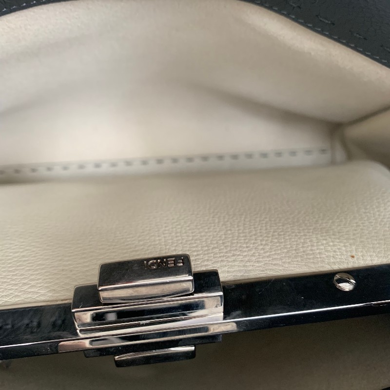 Fendi peekaboo 灰色全皮手提肩背 底長33cm-14