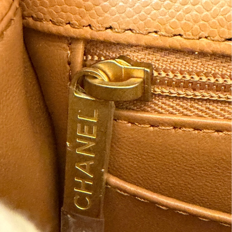 Chanel 香奈兒 新款25b手柄CF 焦糖色mini荔枝牛皮鏈條包 手提包 斜背包-24