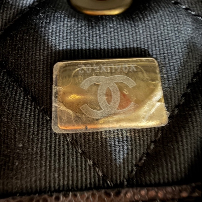 Chanel 香奈兒24a新款荔枝牛皮方胖子 黑金-27