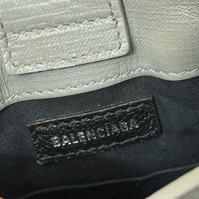 巴黎世家 LOGO兩用迷你紙袋包（灰）-8