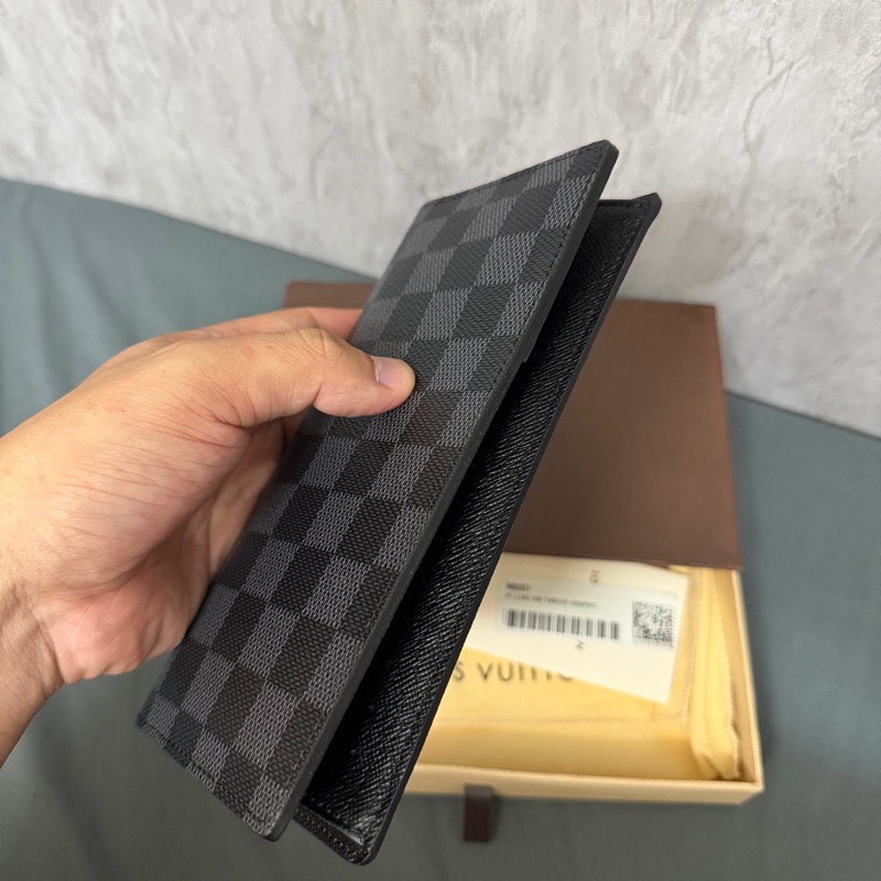 Lv 棋盤格對開長夾(N62227)-3