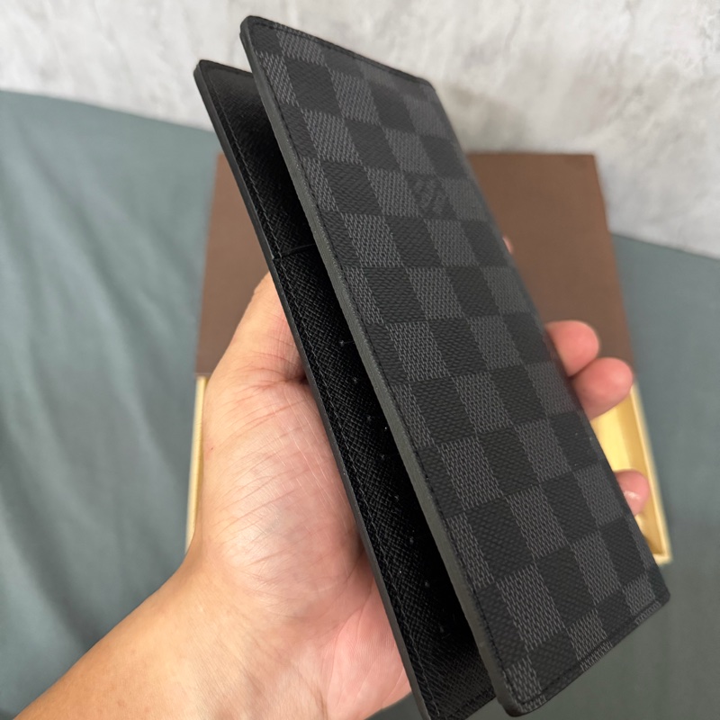 Lv 棋盤格對開長夾(N62227)-4