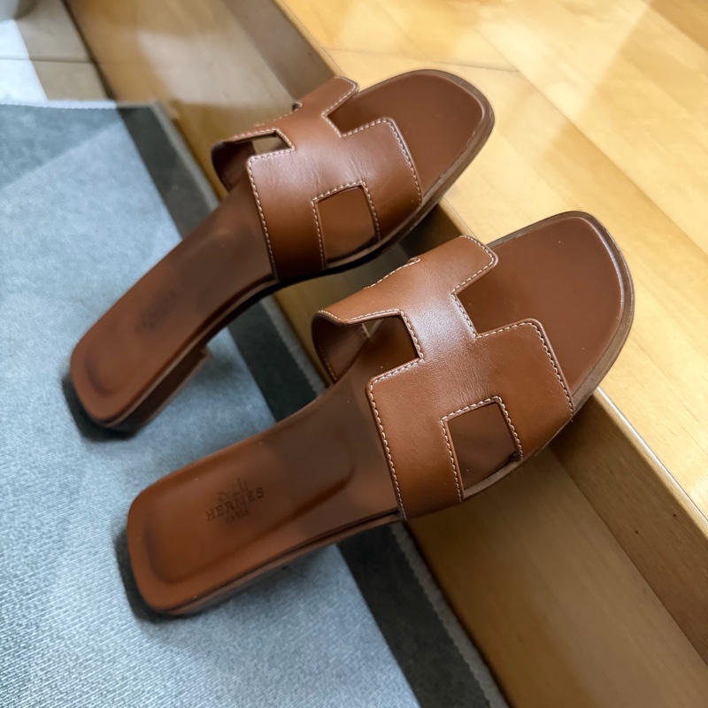 Hermes Oran經典H拖鞋 37號-0