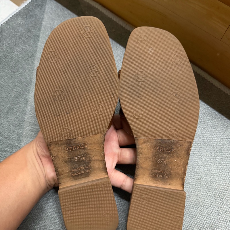 Hermes Oran經典H拖鞋 37號-4