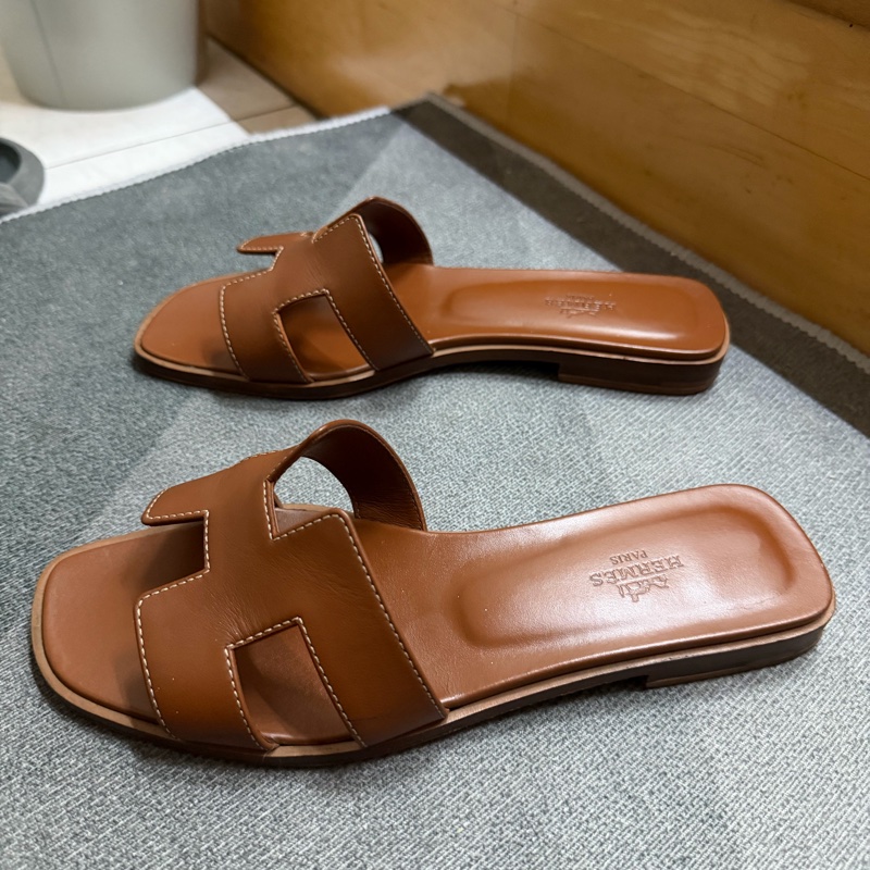 Hermes Oran經典H拖鞋 37號-6