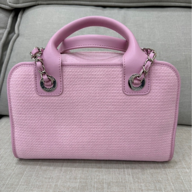Chanel 香奈兒新款沙灘包 保齡球包 粉色-8