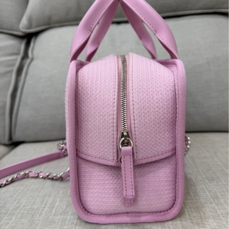 Chanel 香奈兒新款沙灘包 保齡球包 粉色-9