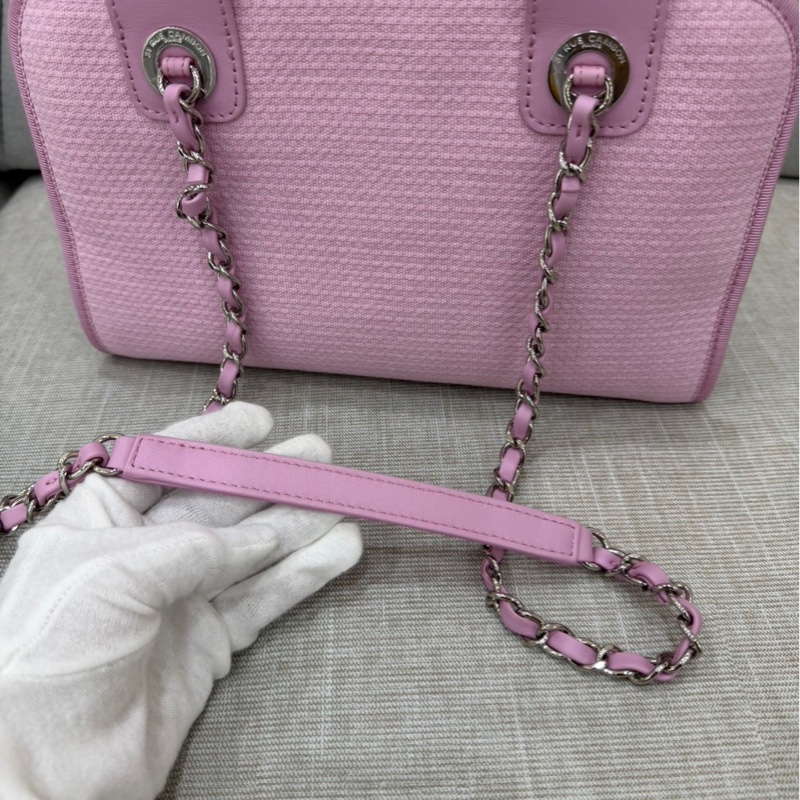 Chanel 香奈兒新款沙灘包 保齡球包 粉色-29