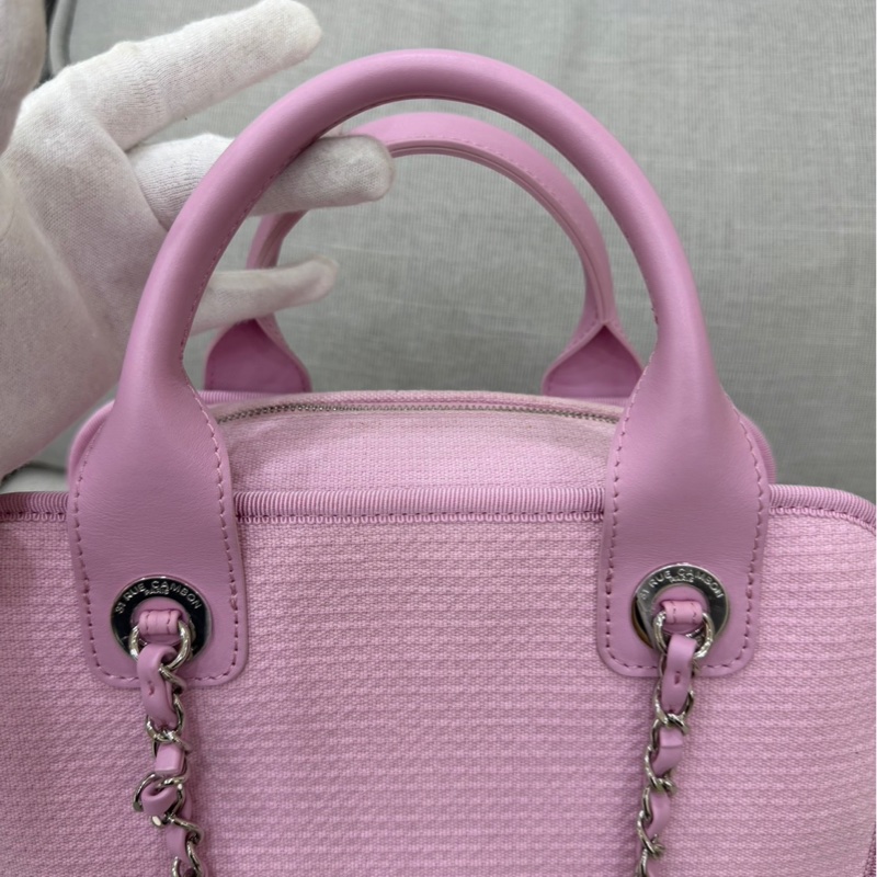 Chanel 香奈兒新款沙灘包 保齡球包 粉色-30