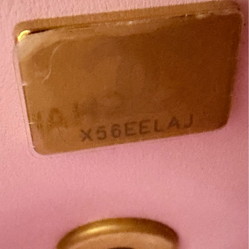 CHANEL香奈兒 新款粉色琺瑯調節扣mini cf羊皮方胖子-24