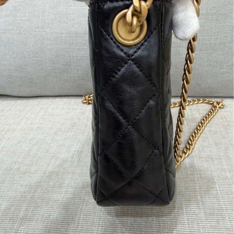 Chanel香奈兒小號金柱調節hobo#芯片款-7