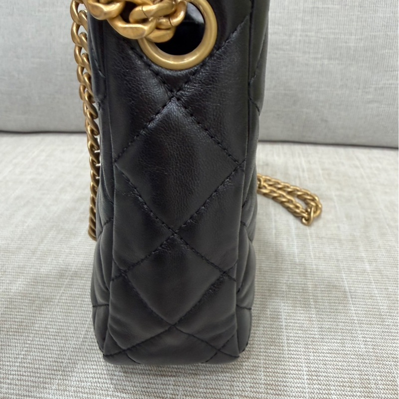 Chanel香奈兒小號金柱調節hobo#芯片款-8