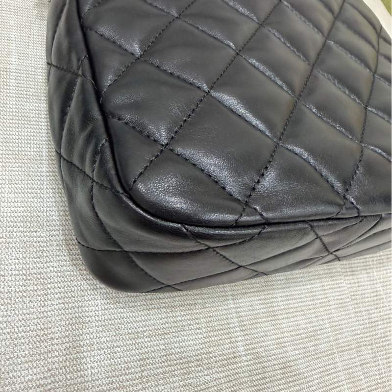 Chanel香奈兒小號金柱調節hobo#芯片款-12