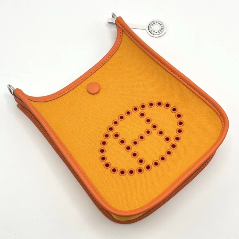 HERMES 銀扣mini伊芙琳 17*18*5 全新閒置配件盒子塵袋購證-2