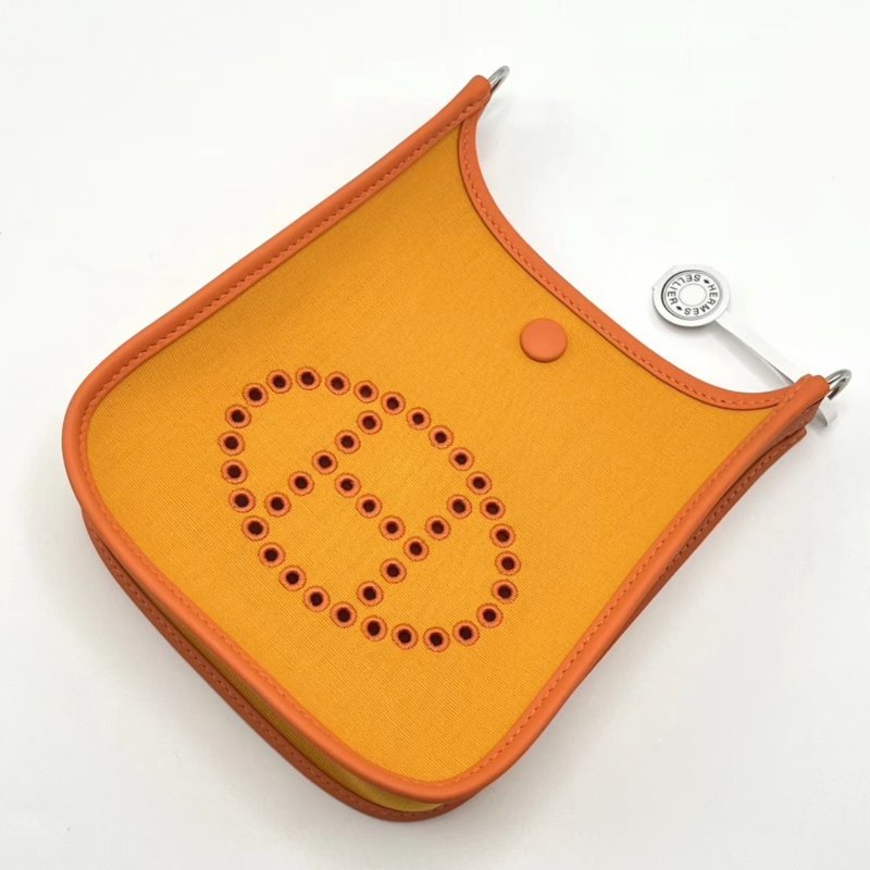 HERMES 銀扣mini伊芙琳 17*18*5 全新閒置配件盒子塵袋購證-4