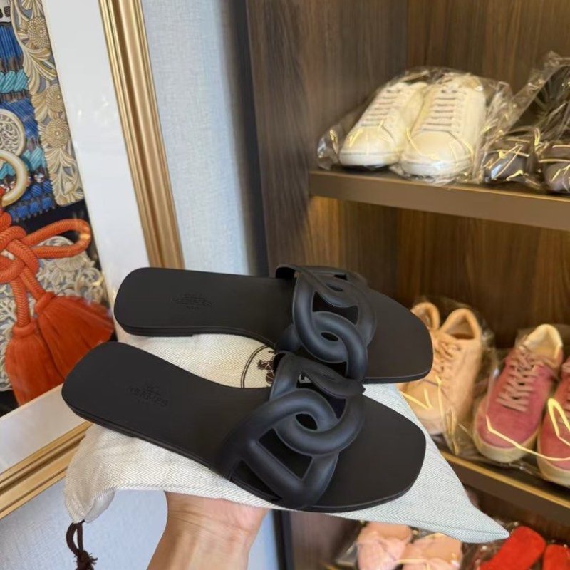 Hermes 拖鞋 36號 只穿一次非常新 配件塵袋-0